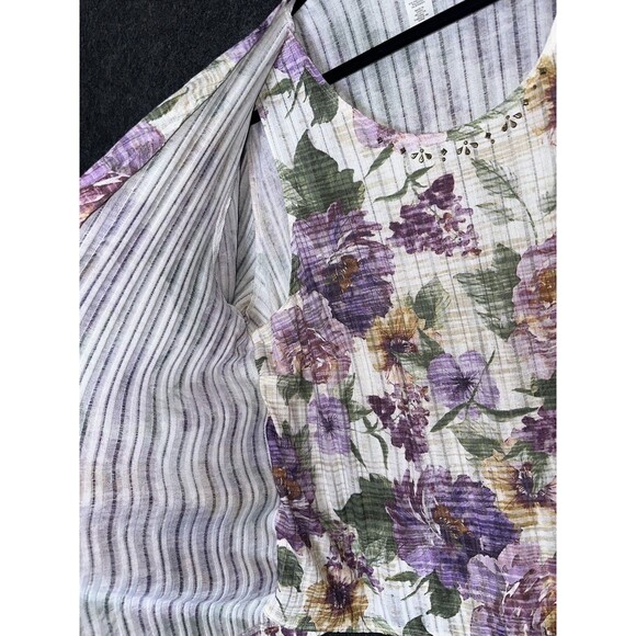 Alfred Dunner Pastel Floral Textured blouse Women's 3XL - Picture 5 of 5